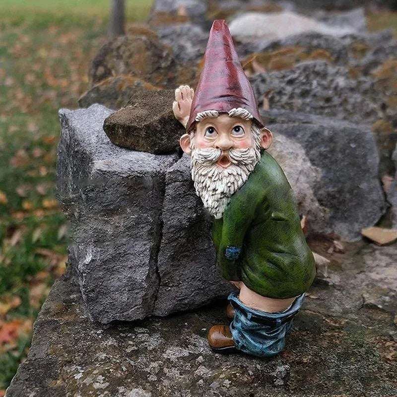 Creative Urinating Gnome Statue