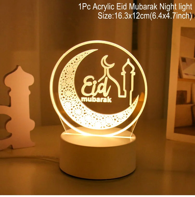 Night Light Mubarak Ramadan Decoration