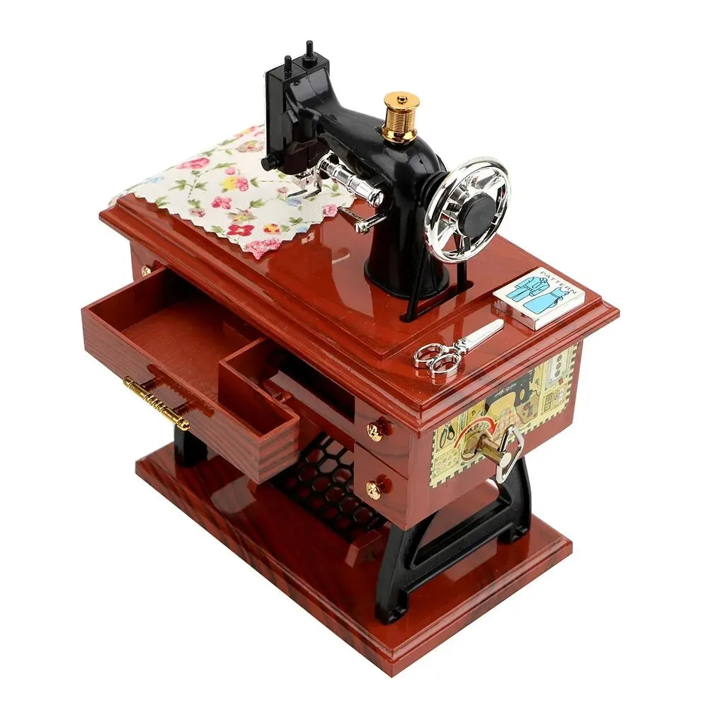 1pc Mini Sewing Machine Style Music Box