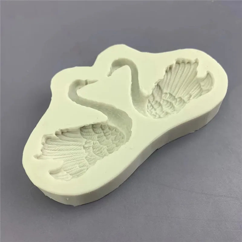 1 Pair Little Swans Silicone Mold