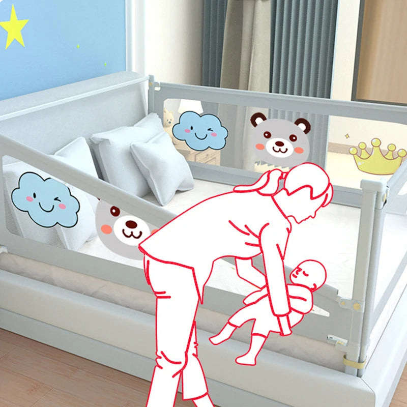 Liftable Crib Protectors Adjustable Handrail