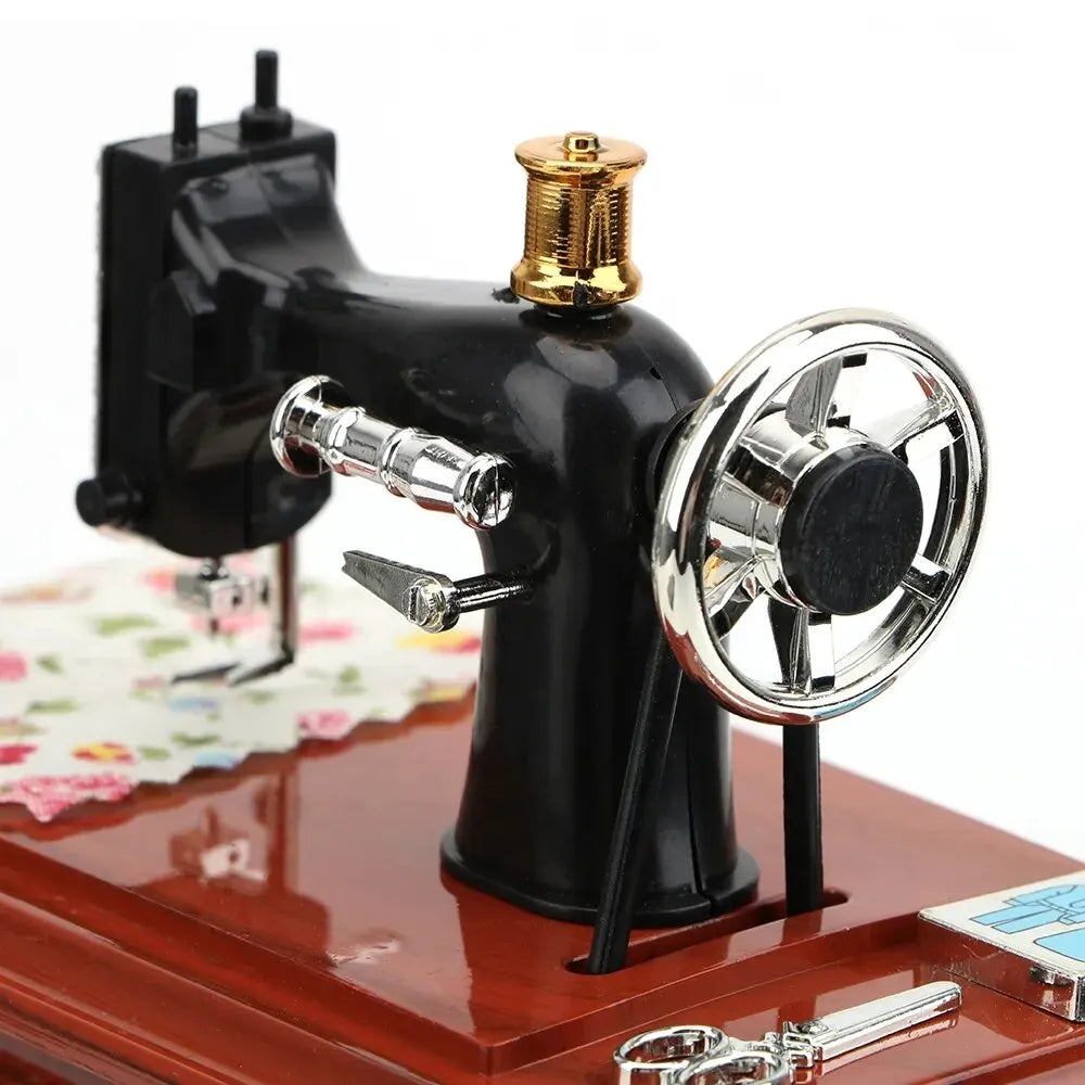 1pc Mini Sewing Machine Style Music Box