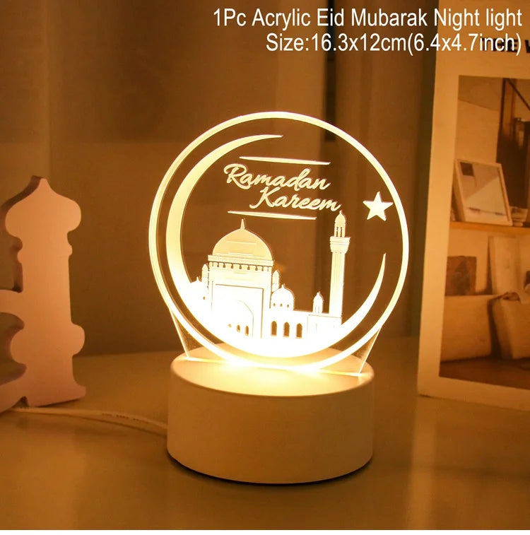 Night Light Mubarak Ramadan Decoration