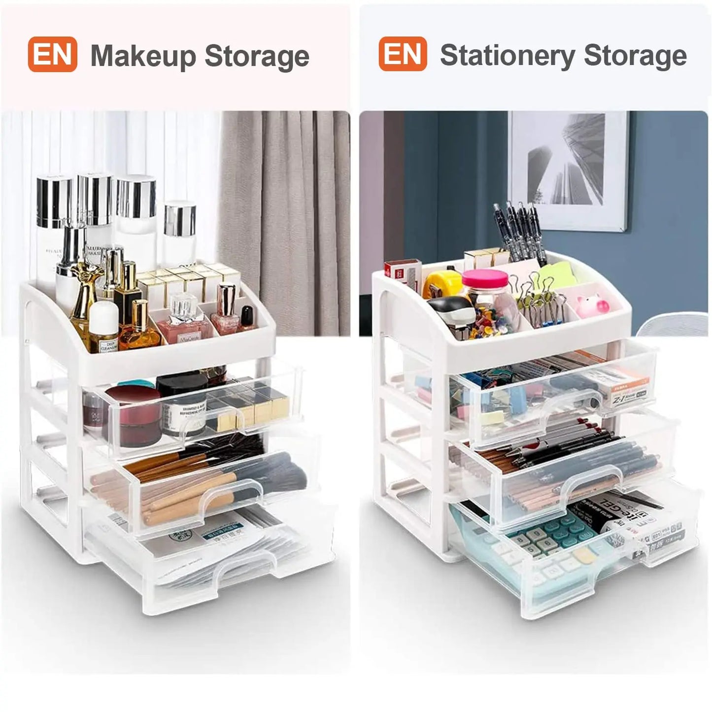 Skincare Desktop Storage Box with 3 Drawers