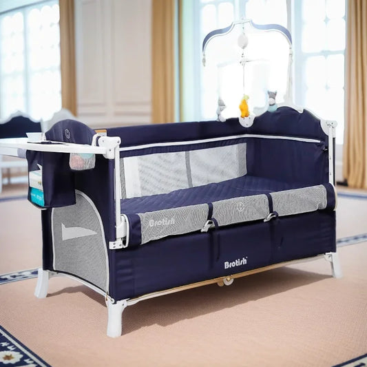 Portable Cribs for Baby with Diaper Table