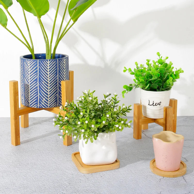 Small Durable Wood Planter Pot