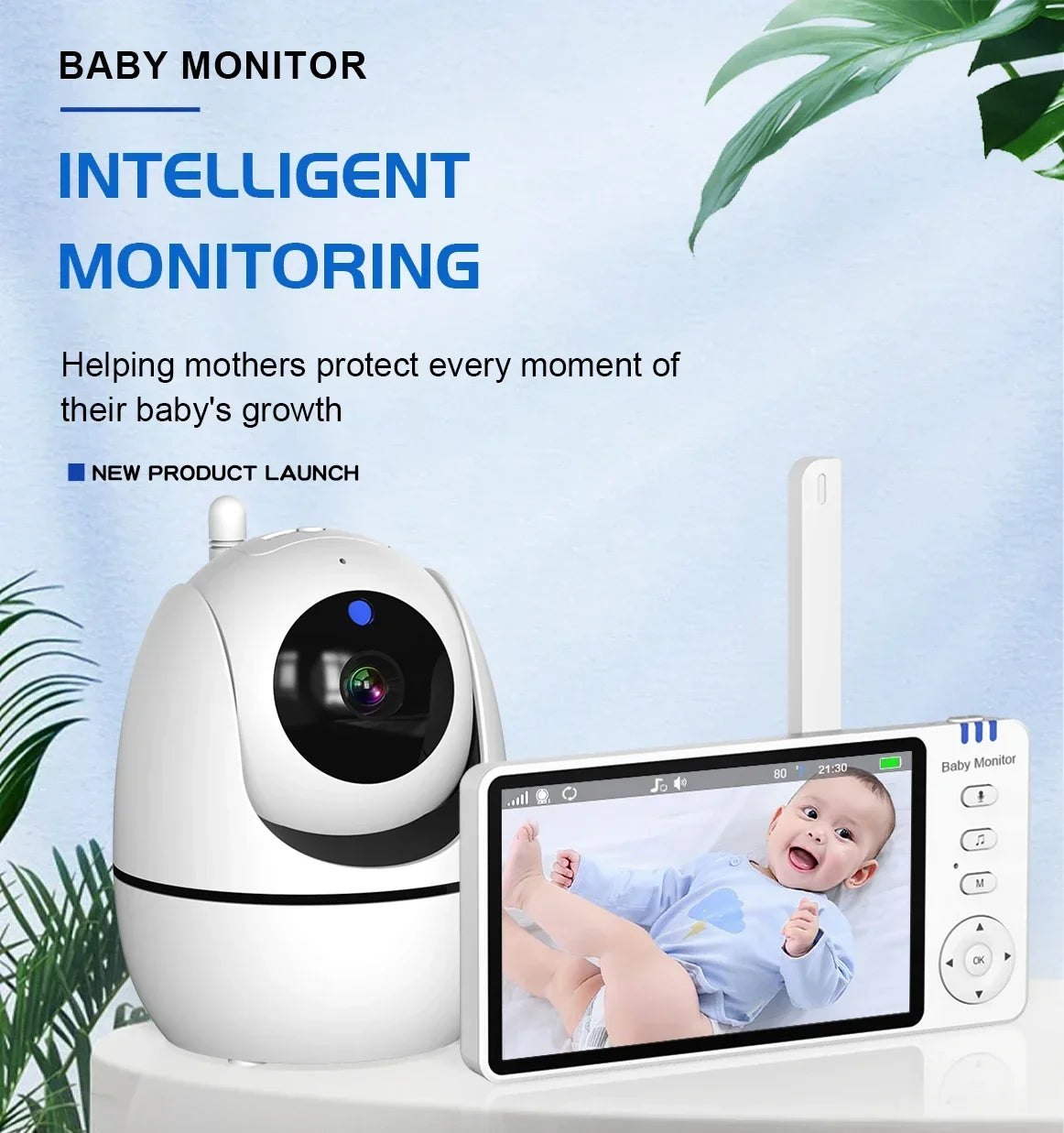 Camera 2.4G Mother Kids Surveillance PTZ Video Cams Temperture Display Home Security Cam