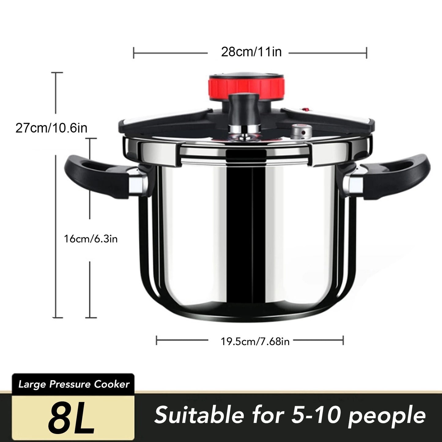 5/6/8L Large Pressure Cooker Multi Functional