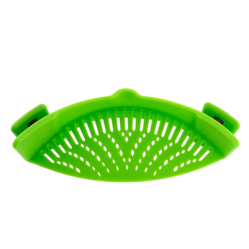 Universal Silicone Clip on Pan Pot Strainer Anti Spill Pasta