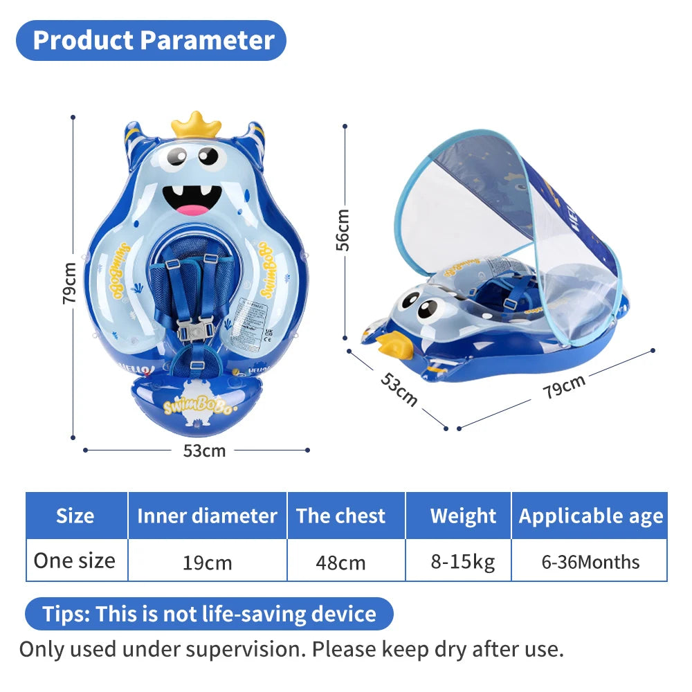 Baby Swimming Float With Canopy Inflatable