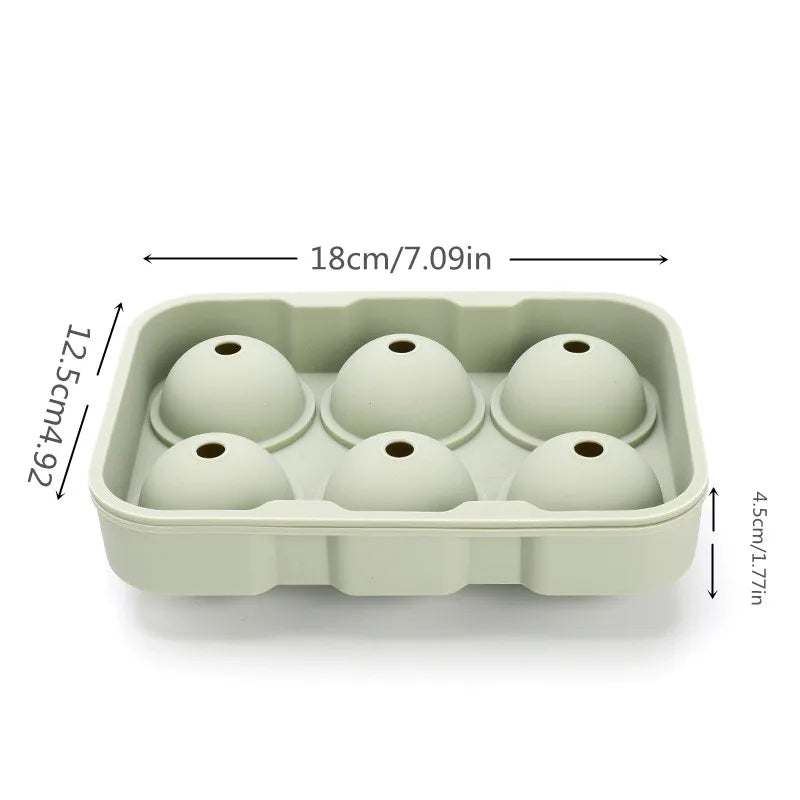 Large Size 6 Cell Ice Ball Mold Silicone