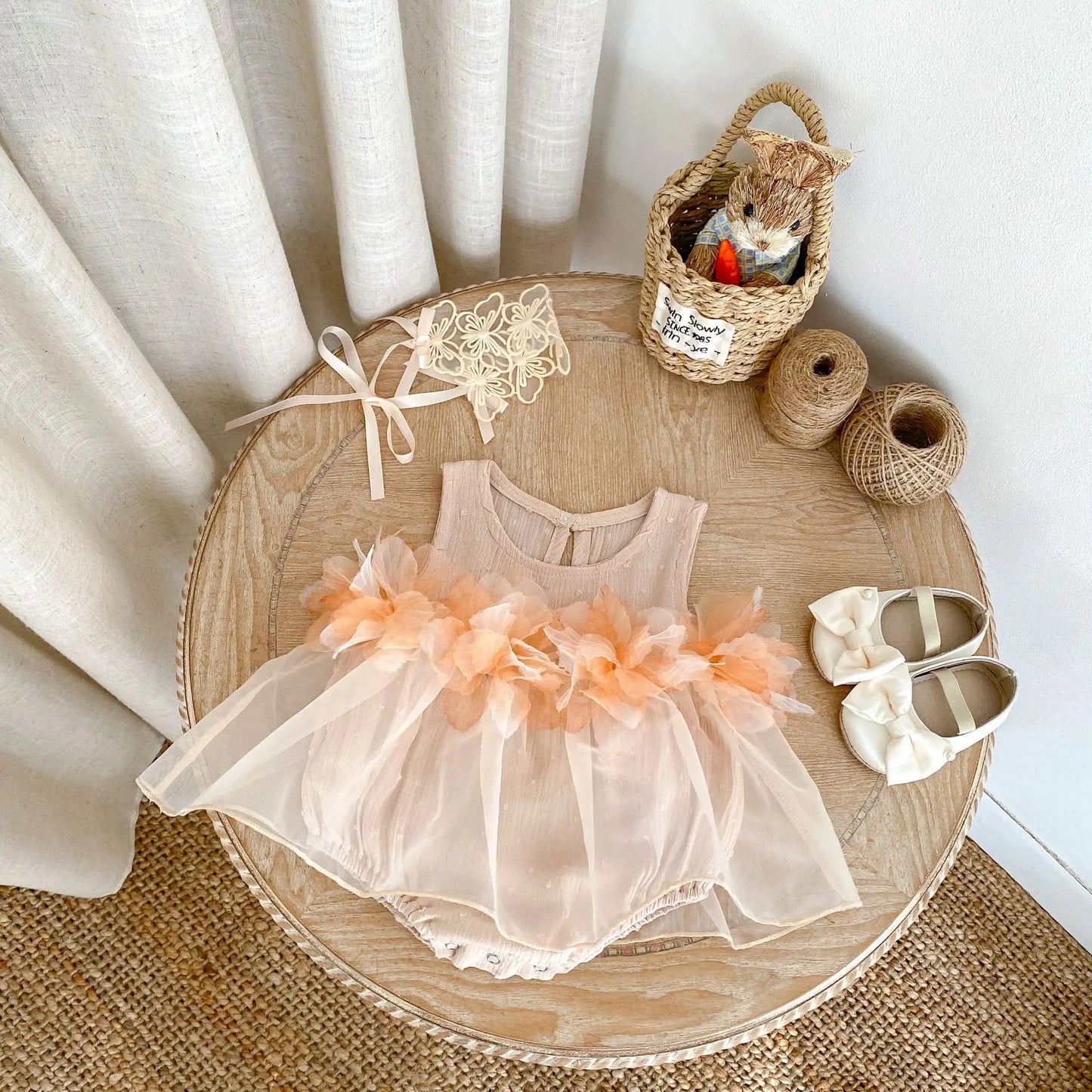 HoneyCherry Summer Clothing for Baby Girls Aged 0-2 Years Old.