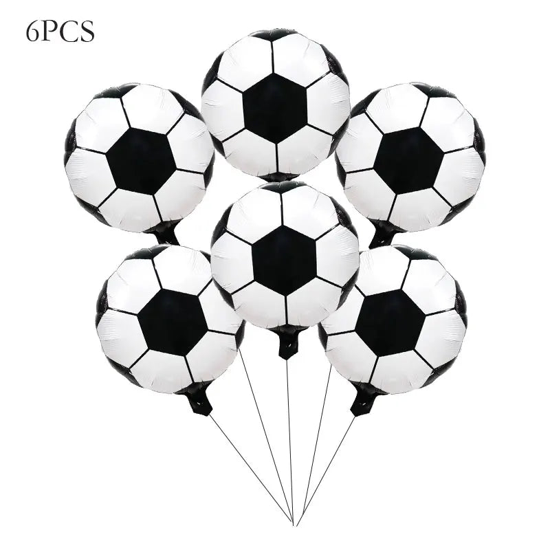 Soccer Football Birthday Decorations Aluminum Film Balloon Tableware Plate Cup Napkins Tablecloth Baby Shower Party Supplies