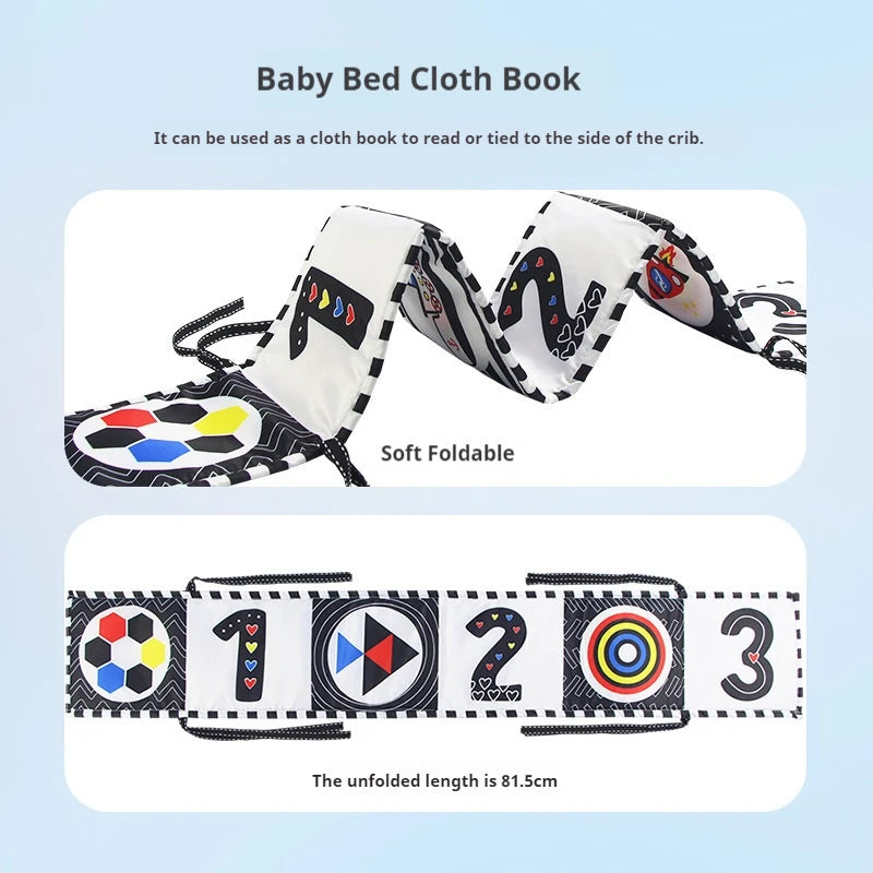 Baby visual stimulation card black and white high contrast