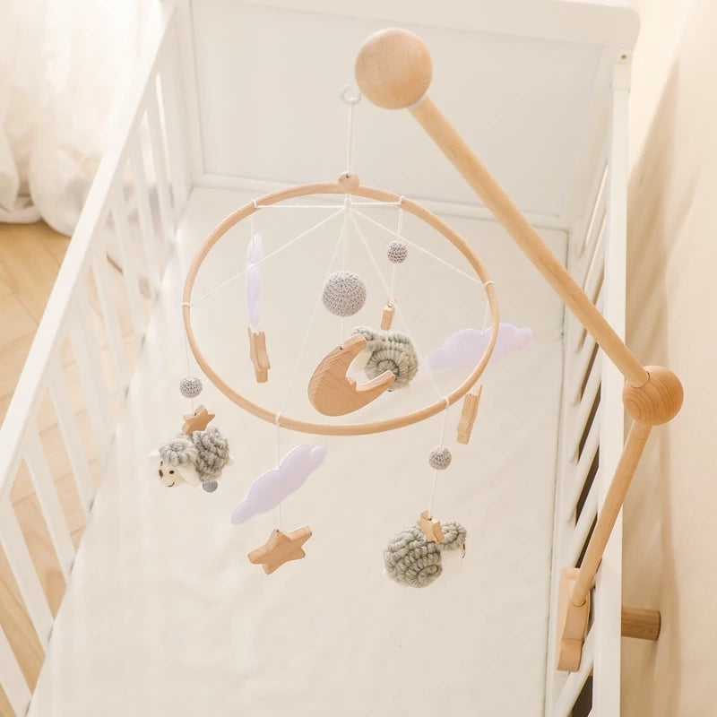 Wooden Baby Rattle Mobile 0-12Month