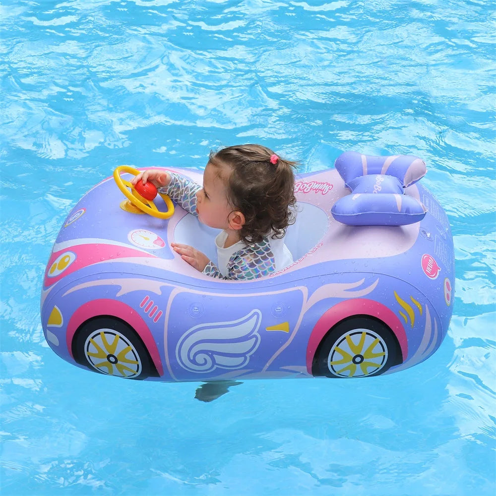 Kids Car Swimming Seat Float Ring Inflatable