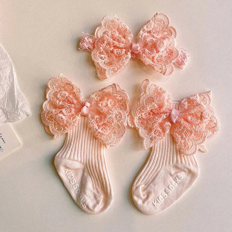 2Pcs Baby Bow Socks Set