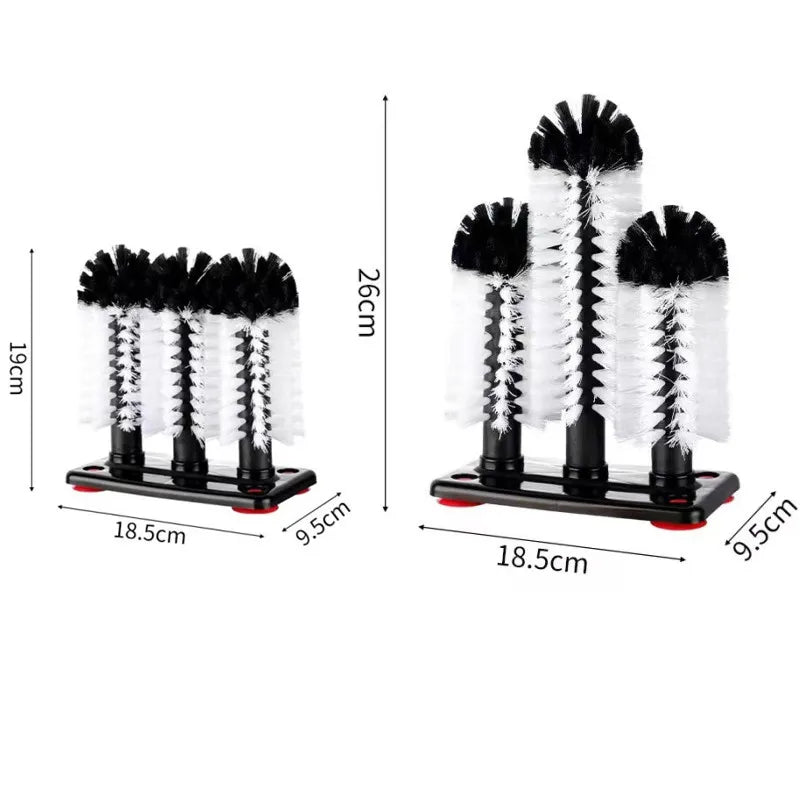 3pcs Brush Head Set Water Bottle Cleaning Brush