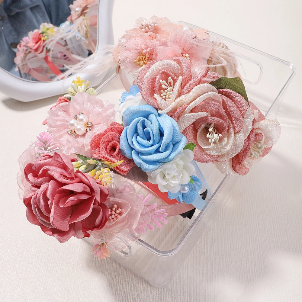 1pcs Hairband Artificial Flower Crown