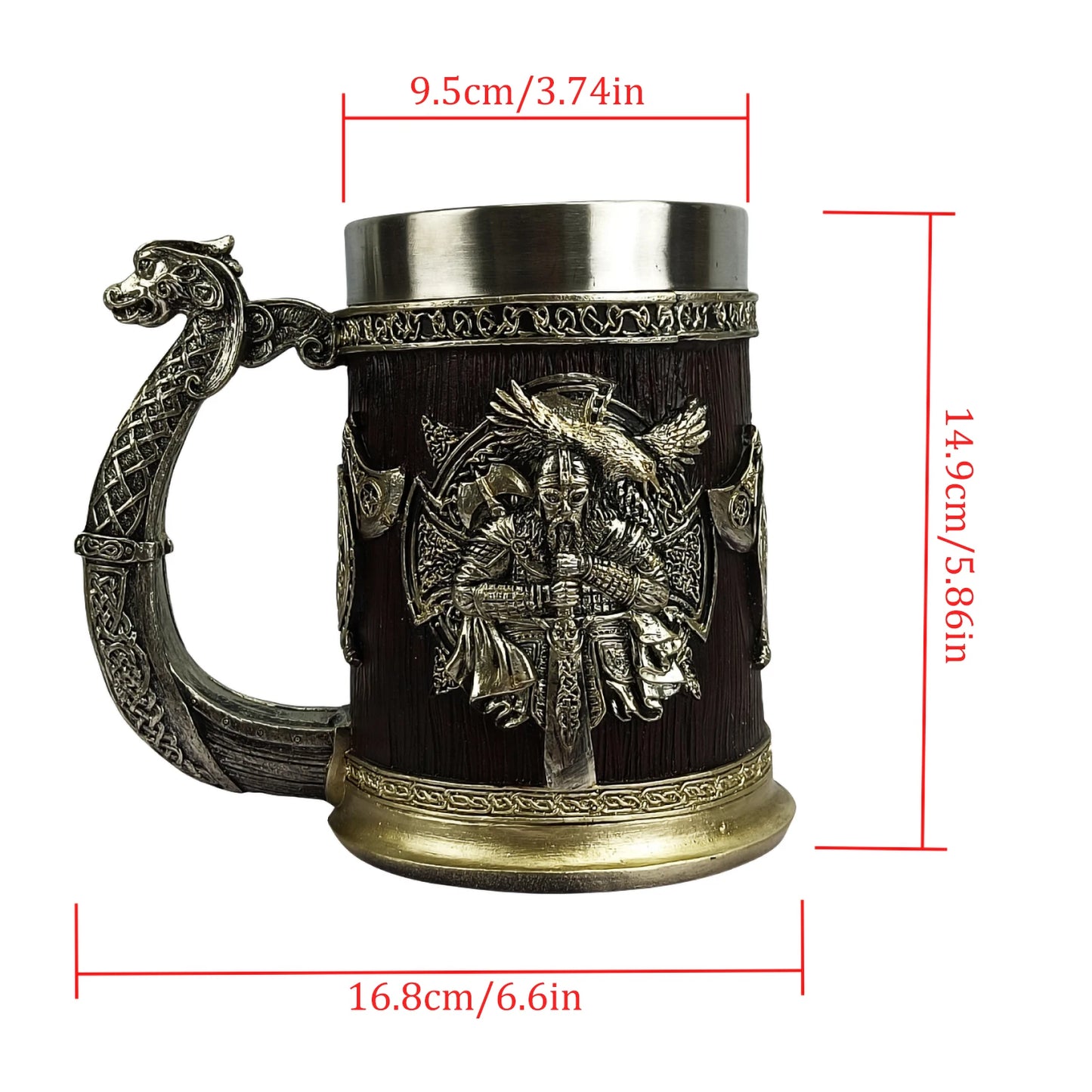 Viking Wood style Beer Mug