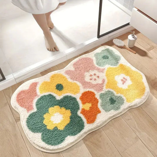 1pc 40*60cm Cute Flower Bathroom Rug