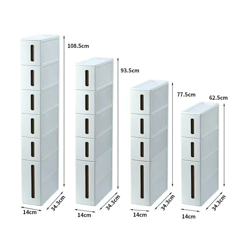 Narrow Seam Cabinet Storage