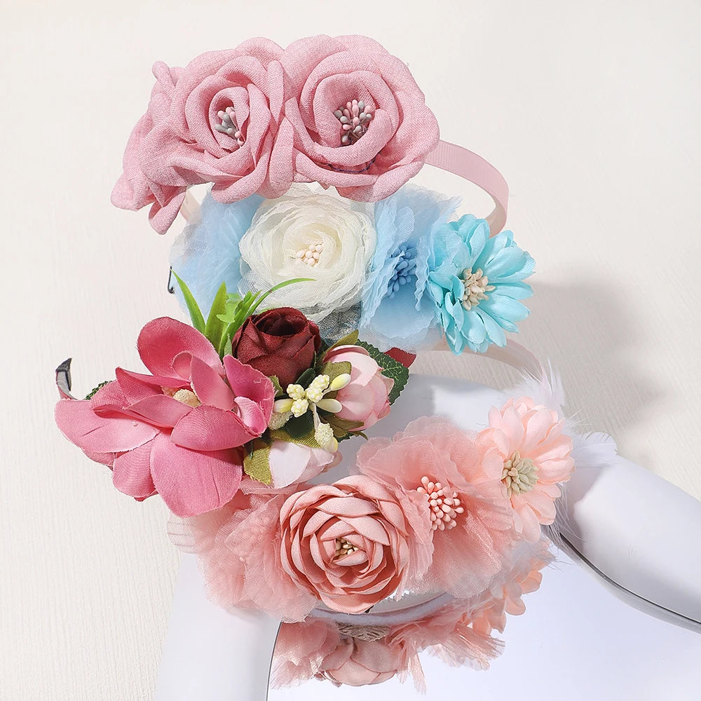 1pcs Hairband Artificial Flower Crown