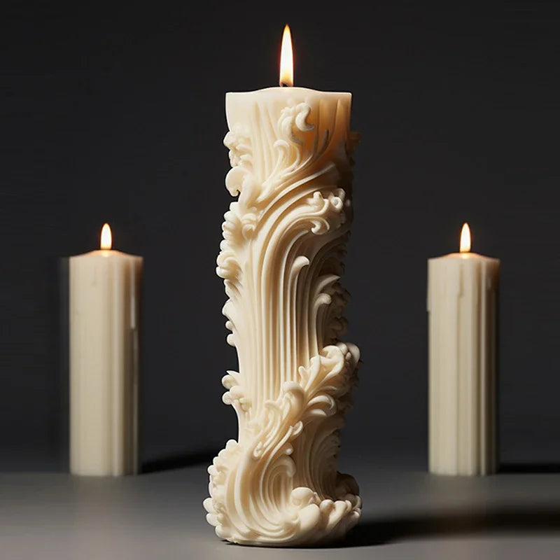 European Cylindrical Aromatherapy Candle Silicone Mold