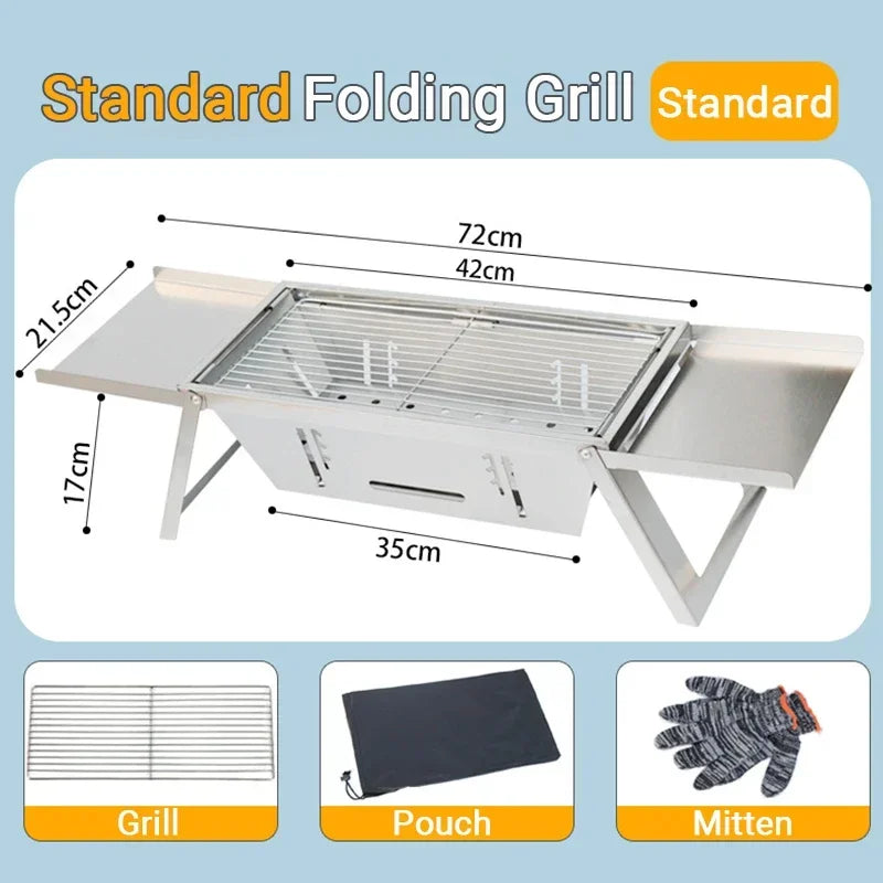 Outdoor Stainless Steel Folding Barbecue Stove