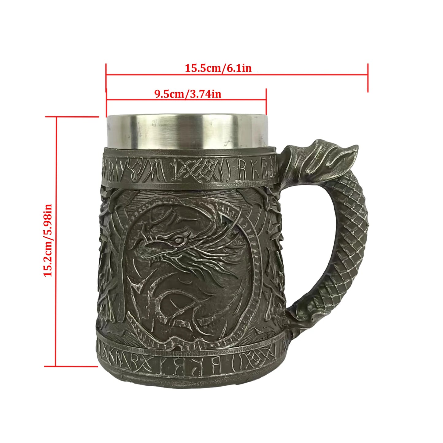 Viking Wood style Beer Mug