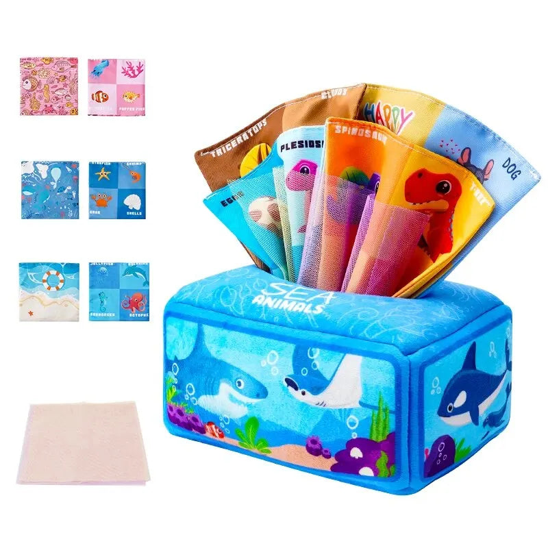 Baby Draw Paper Towel Tearing Tissue Box