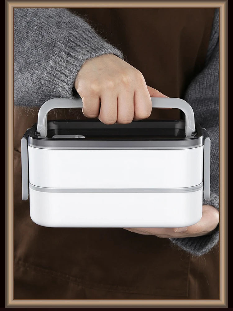 Stainless Steel Lunch Box with Thermal Bag Double Compartment