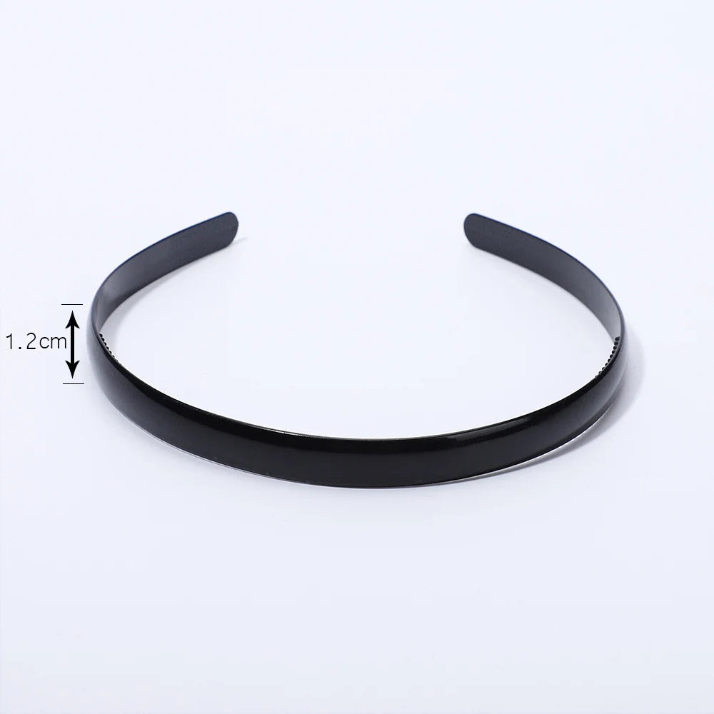 5 Piece Solid Black Color Fashion Head Band for Girls