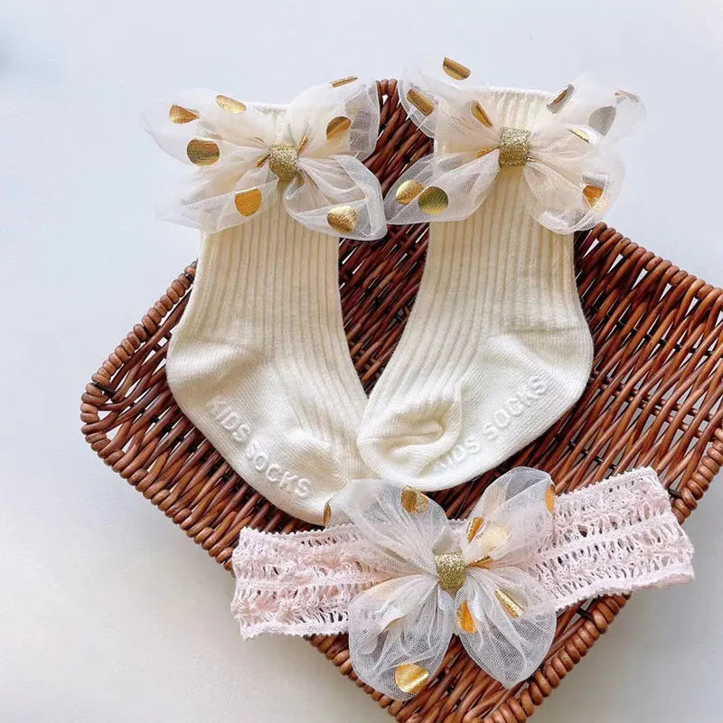 2Pcs Baby Bow Socks Set