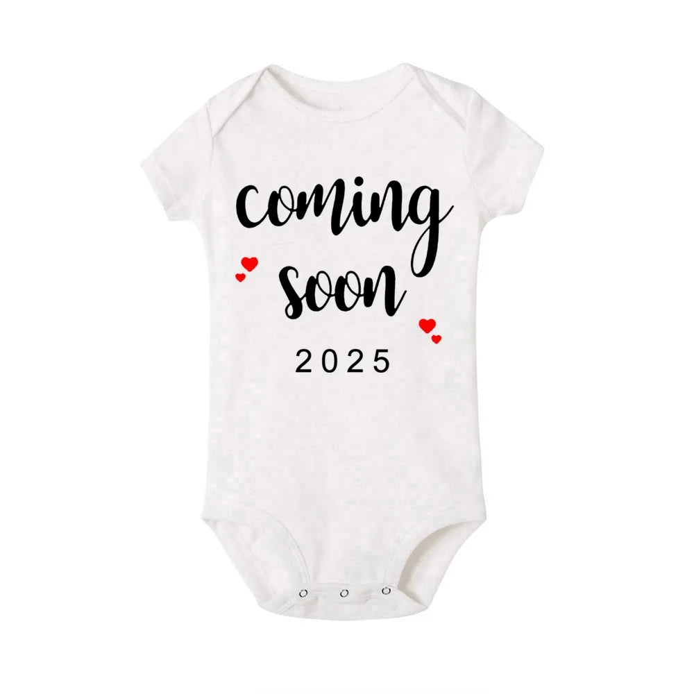 Baby Coming Soon 2025 Announcement Newborn Bodysuit