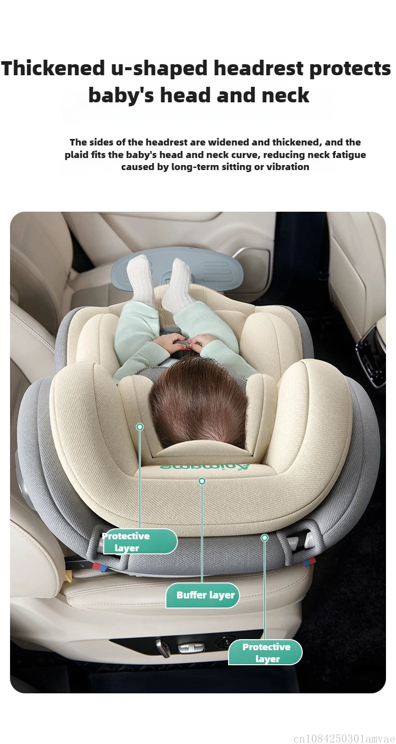 360° Rotating Child Car Safety Seat 0-12 Years Old