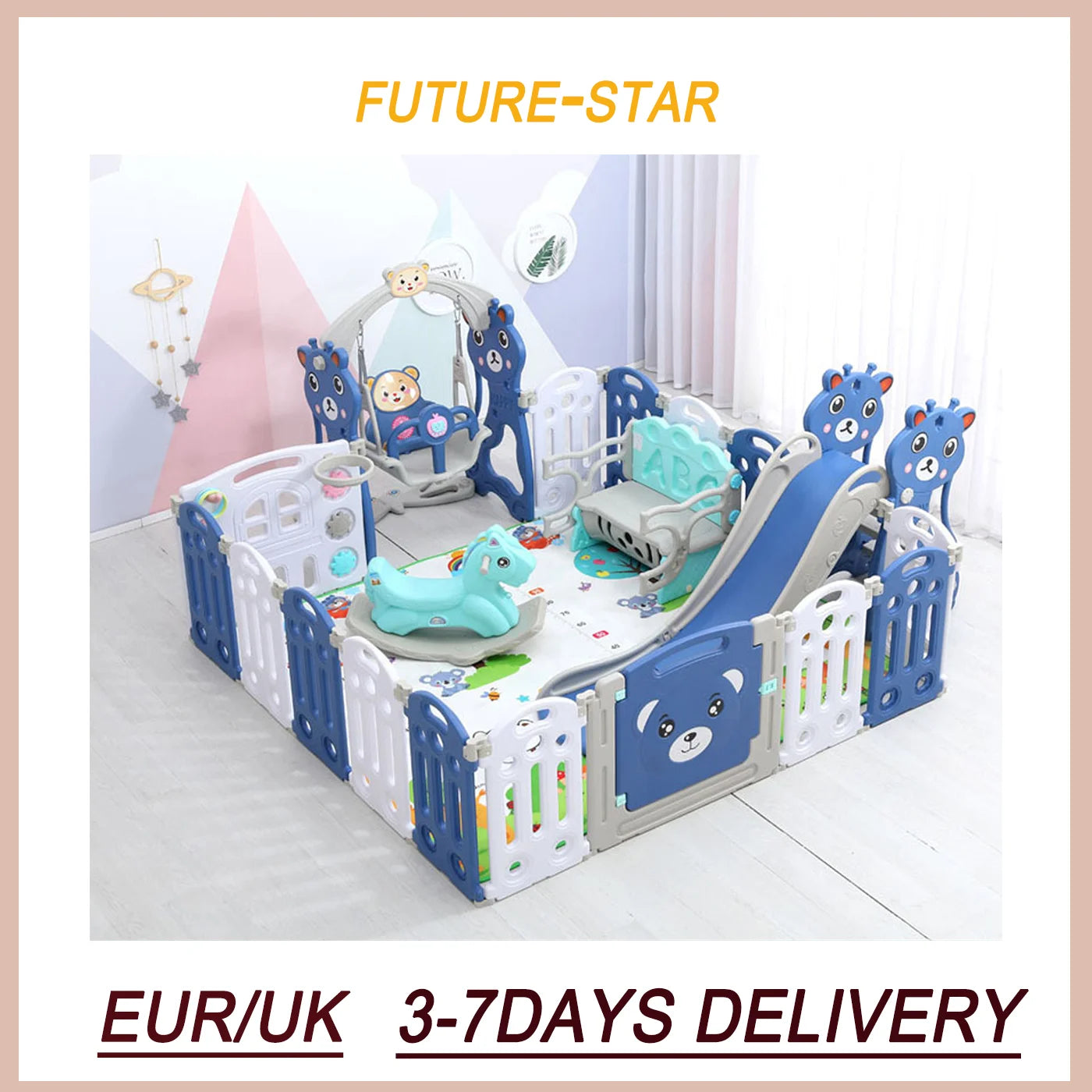 Plastic baby playground Foldable