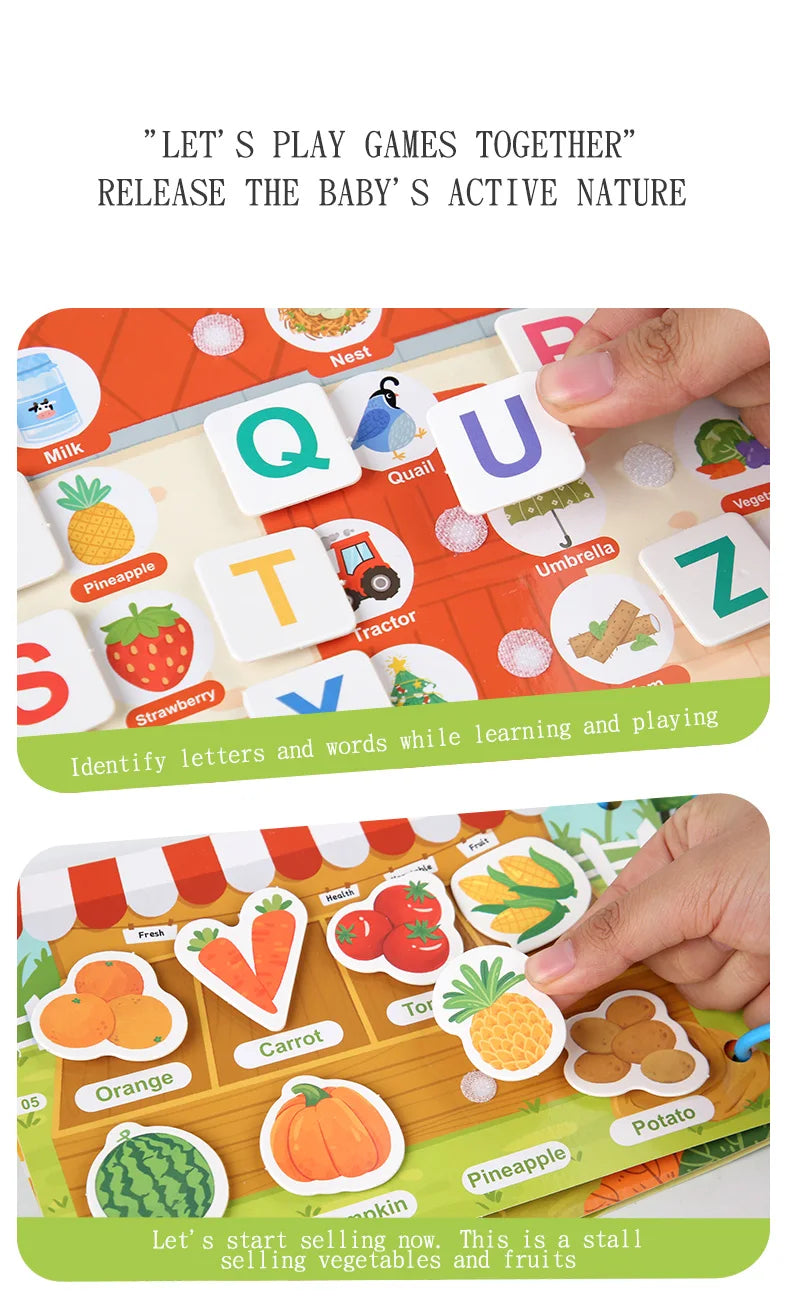 Puzzle Book Word Recognition Children's Early Education