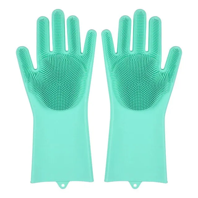 Dishwashing Cleaning Gloves Magic Silicone Rubber