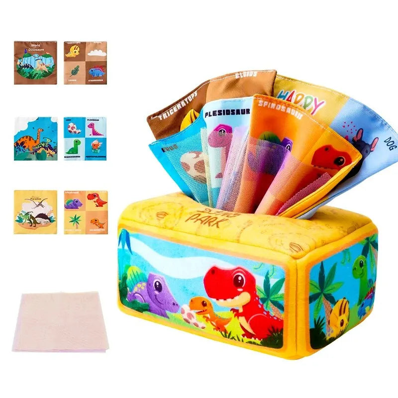 Baby Draw Paper Towel Tearing Tissue Box