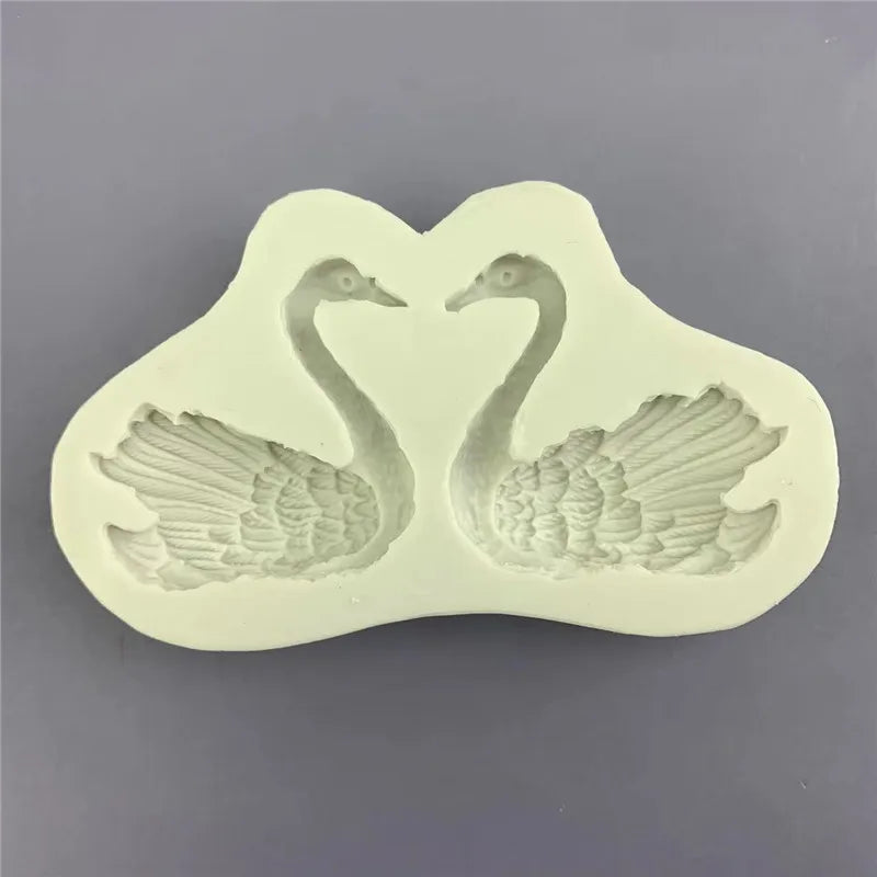 1 Pair Little Swans Silicone Mold