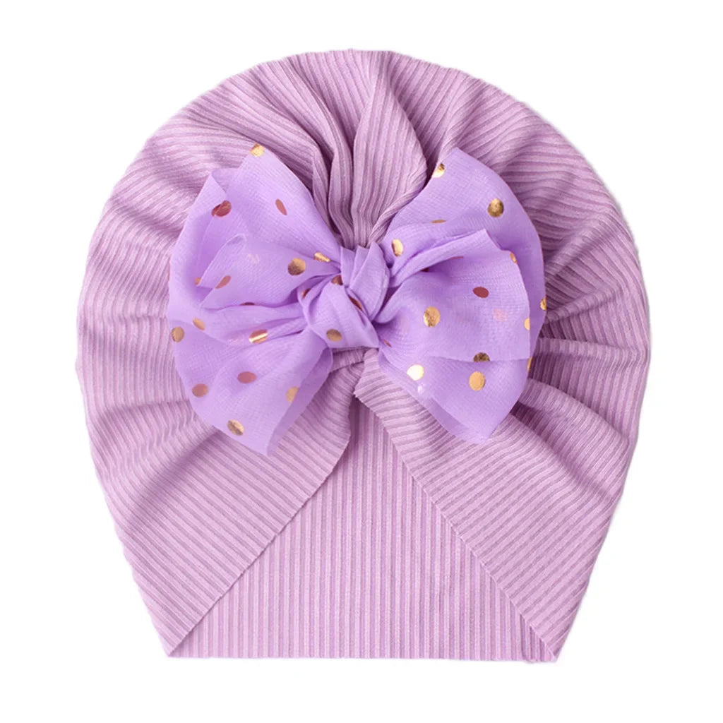 Lovely Shiny Bowknot Baby Hat