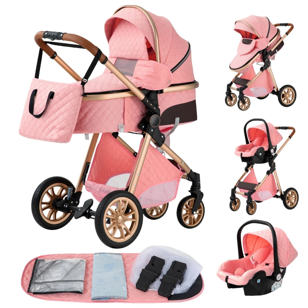 3 in 1 Baby Stroller Easy Folding