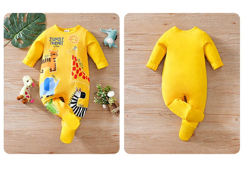 Cute Long Sleeved Jumpsuit 0-18 Months Baby