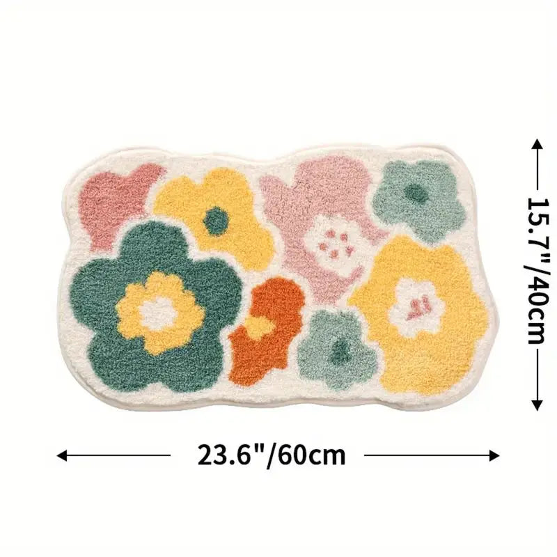 1pc 40*60cm Cute Flower Bathroom Rug