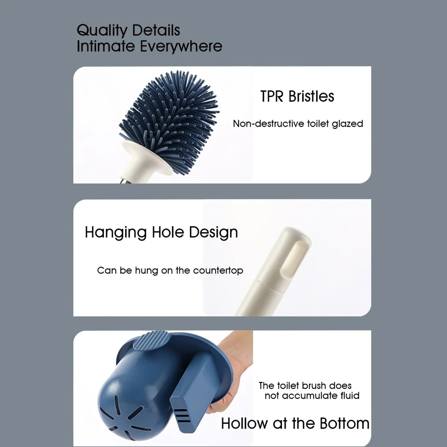 Toilet Brush With Toilet Brush Holder Wall-mounted