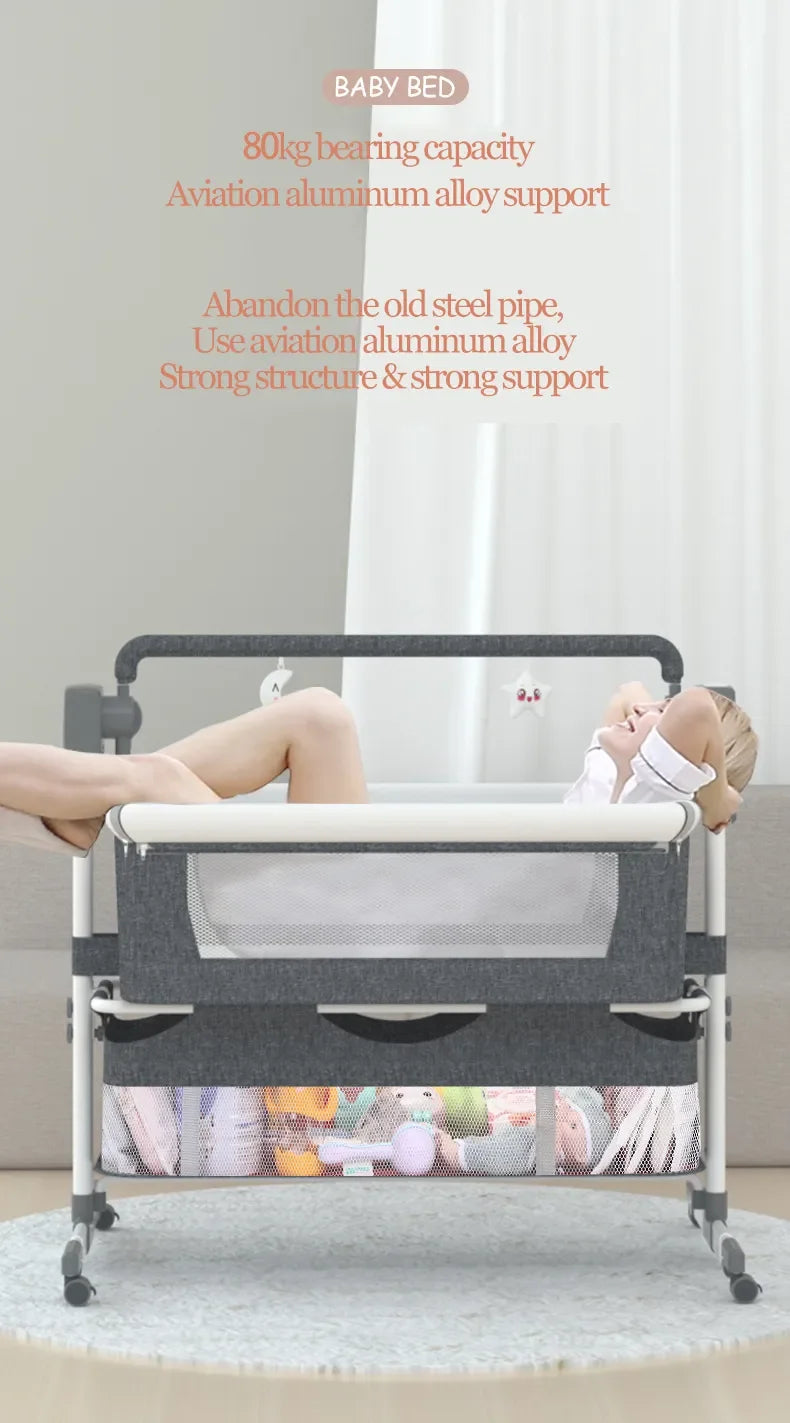 Baby Crib Cradle Newborn Movable