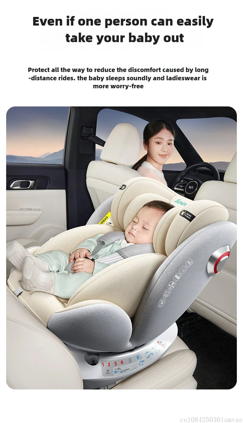 360° Rotating Child Car Safety Seat 0-12 Years Old