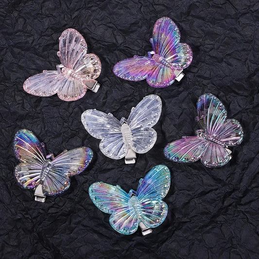 5Pcs/Set Mermaid Color Fairy Butterfly Handmade Hairpins