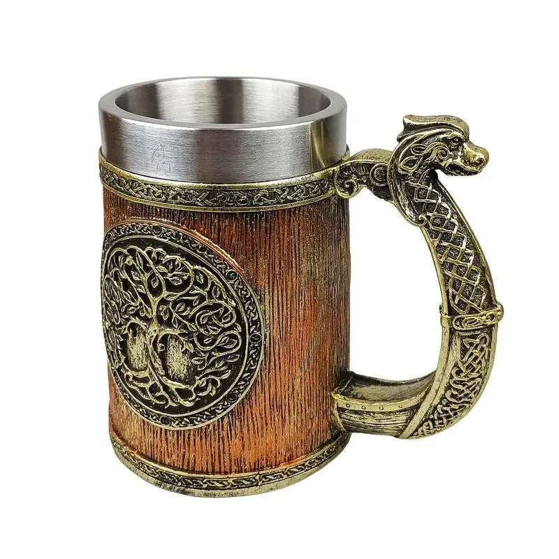 Viking Wood style Beer Mug